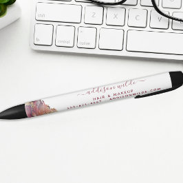 Lila und goldene, moderne Kunst Flüssige Aquarellf Kugelschreiber