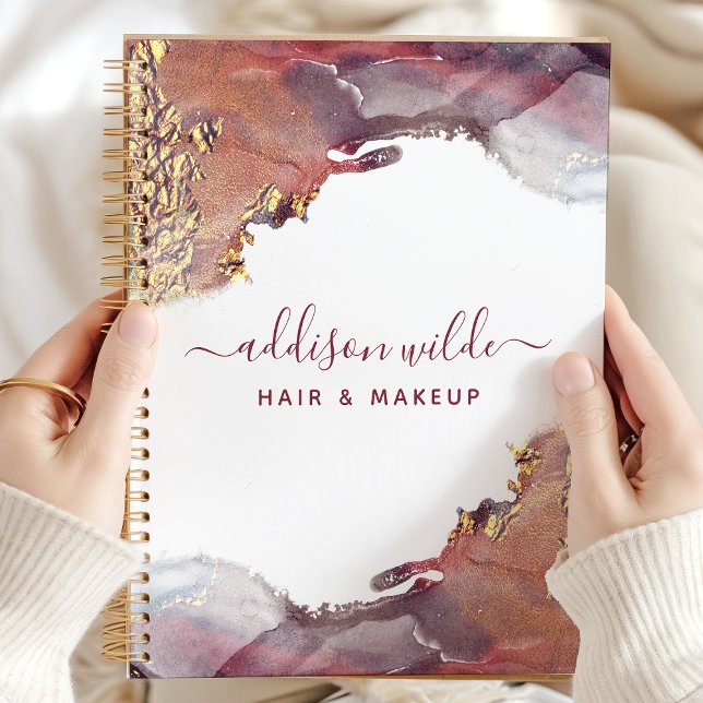 Lila und goldene, moderne Kunst Flüssige Aquarellf Planer (Von Creator hochgeladen)