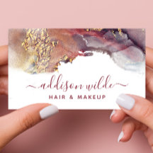 Lila und goldene, moderne Kunst Flüssige Aquarellf