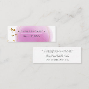 Lila und goldene Pinselstriche - Visitenkarte