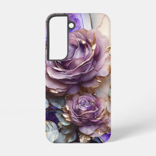 Lila und goldene Riesen-Rose Samsung Galaxy Hülle