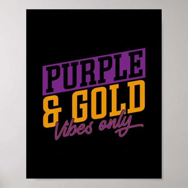 Lila und goldene Vibes  Poster (Vorne)