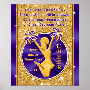 Lila und goldene Werbeplakate, jede Gelegenheit Poster