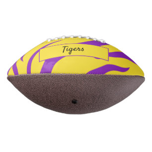 Lila und goldener Tiger Strip Custom Football