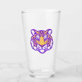Lila und goldenes Louisiana Tiger Fan Art Pint Gla Glas