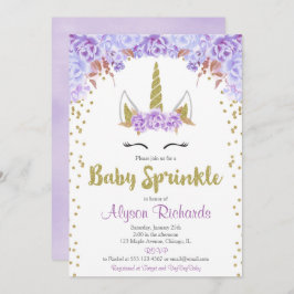 Lila und goldenes Mädchensammler Einladung