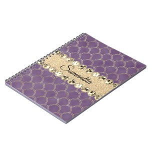 Lila- und Goldfolie Diamant Blend Notizblock