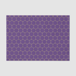 Lila- und GoldhoneyComb (Design 16 Lila Serie) Seidenpapier