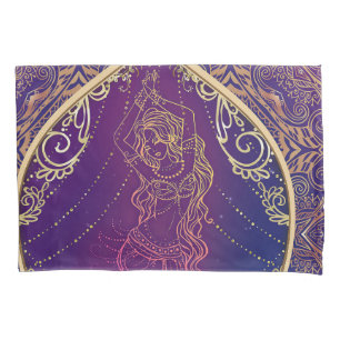 Lila- und Goldmarokkanischer Bengaltanz Kissenbezug