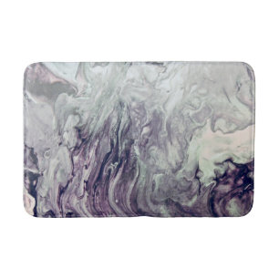 Lila und graue Acrylmalerei Badematte