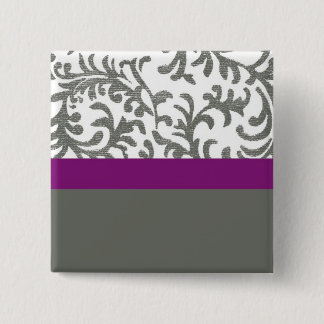 Lila und graues Blumenmuster Button