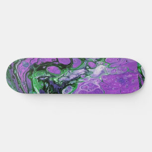 Lila und grün abstrakt skateboard