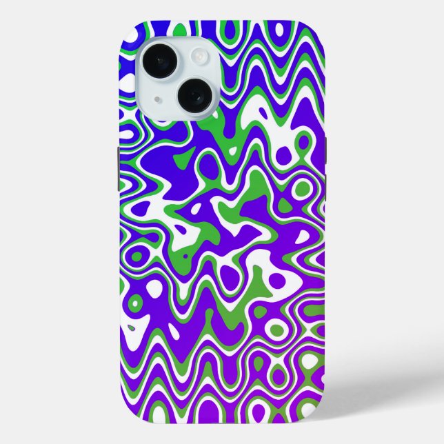 [Lila und grün] Wirbel Op-Art Case-Mate iPhone Hülle (Rückseite)