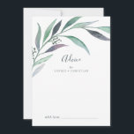 Lila und grüne Eukalyptus-Hochzeit Hinweiskarte<br><div class="desc">Diese lila und grüne Eukalyptus-Hochzeitsratenkarte ist ideal für eine moderne Hochzeit im Freien und kann für jede Veranstaltung verwendet werden. Das einfache und elegante botanische Design zeichnet sich durch eine Aquarellgrüne mit Akzenten von Lavendel und dunkel lila aus. Diese Ratschläge können als Gästebuchalternative für Hochzeitsempfang, Brautparty, Babydusche oder Abschlussfeier verwendet...</div>