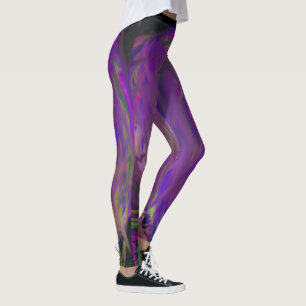 Lila und grüne Fleck-Leggings Leggings
