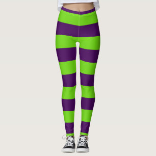 Lila und grüne Halloween-Leggings Leggings