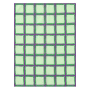 Lila und grüne Karierte Tischdecke