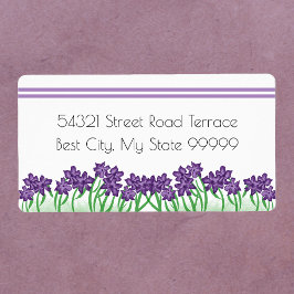 Lila und grüne Rücksendeadresse