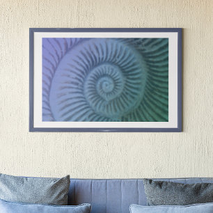 Lila und grüne Spiralgalaxie Poster
