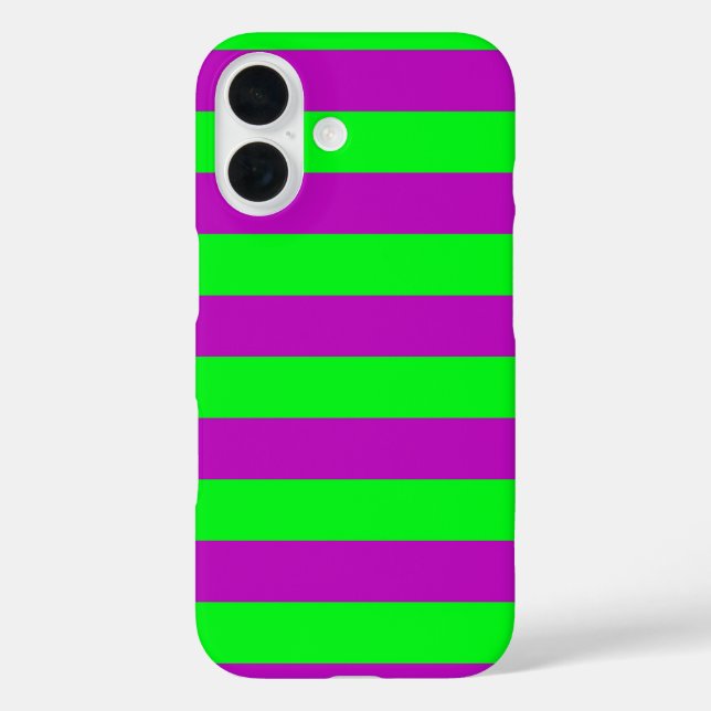 Lila und grüne Streifen Case-Mate iPhone Hülle (Rückseite)