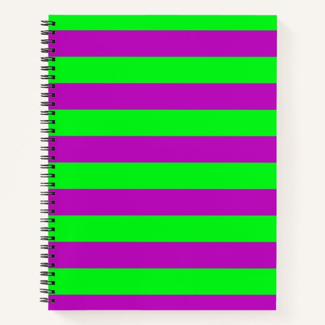 Lila und grüne Streifen Notizbuch (Vorderseite)