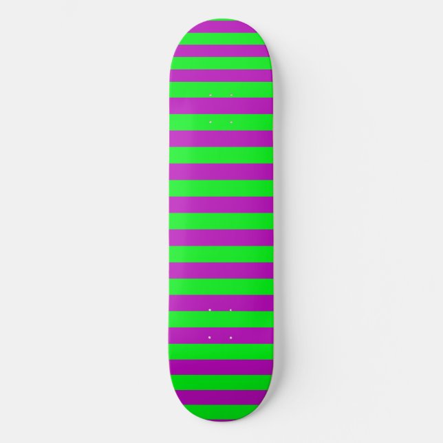 Lila und grüne Streifen Skateboard (Vorderseite)