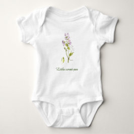 lila und grüne Süßerbsen Aquarellfarben Blume Baby Strampler