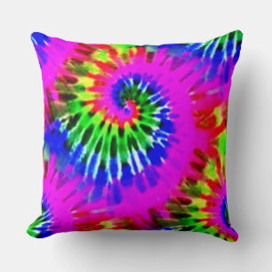 Lila und grüne Tie Dye Kissen