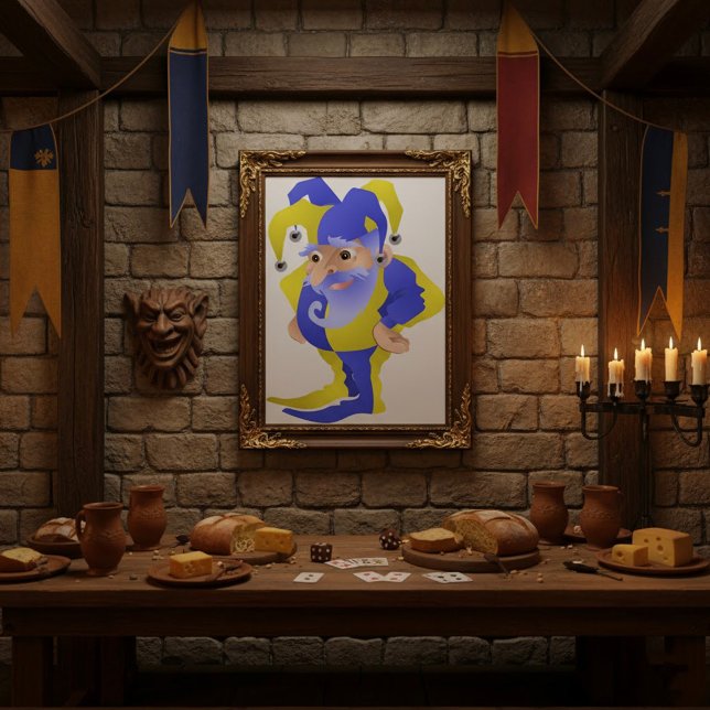 Lila und grüner Jester Poster (Von Creator hochgeladen)