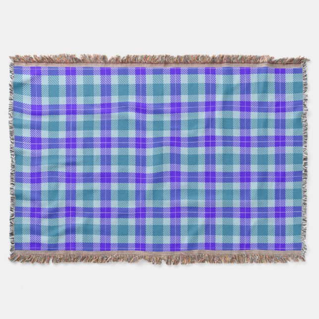 Lila und grüner Tartan Kariert Decke (Vorderseite)