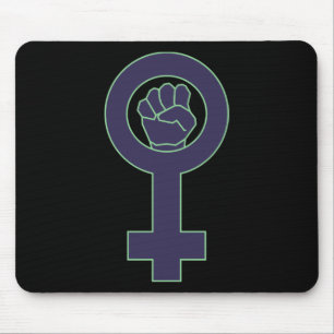 Lila und grüner Venusspiegelentwurf Mousepad
