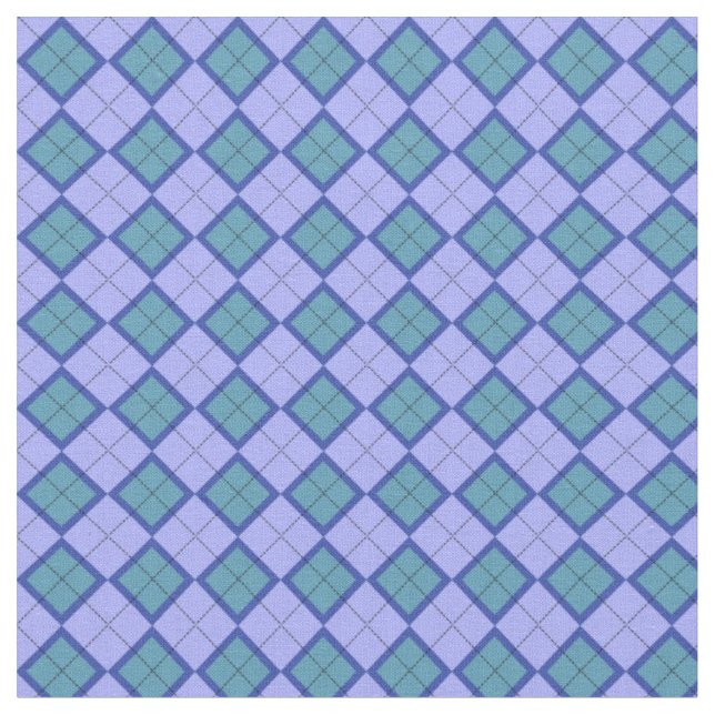 Lila und grünes Diamant-Kariertes Muster Stoff (Nahaufnahme)