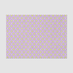 Lila und grünes Ikat Diamonds-Muster Seidenpapier