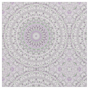 Lila und grünes Mandala-Musterdesign Stoff