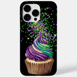 LILA UND GRÜNES WATERCOLOR MARDI GRAS CUPCAKE Case-Mate iPhone 14 PRO MAX HÜLLE