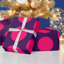 lila und heiß rosa Polk Geburtstag Geschenkpapier