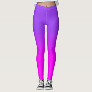 Lila und heißes Rosa Ombre Schatten-Neonfarbe Leggings