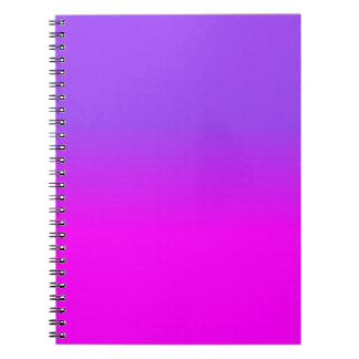 Lila und heißes Rosa Ombre Schatten-Neonfarbe Notizblock