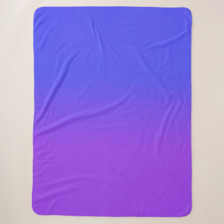 Lila und helle blaue Ombré Schatten-Neonneonfarbe Sherpadecke