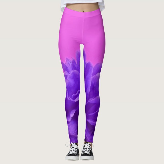 Lila und Himbeere Leggings (Vorderseite)