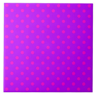 Lila und Hot-Pink-Polka-Punktmuster Fliese