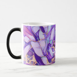 Lila und Imitats Gold Blume Tasse