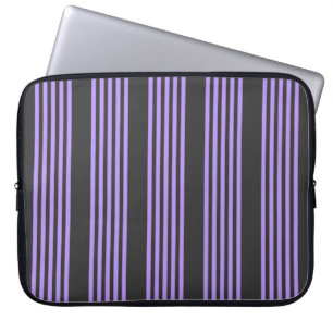Lila und kohle-fünf Streifen Laptopschutzhülle