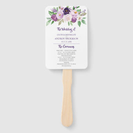 Lila und Lavendel-Rose Hochzeit Fächer