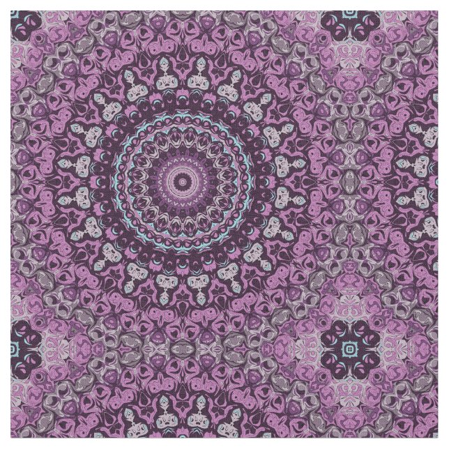 Lila und Lavender Mandala-Muster Stoff (Nahaufnahme)