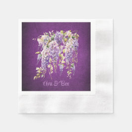 Lila und Lavender Wisteria Wedding Serviette