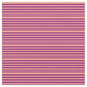 Lila und leichte Lachsstreifen/Linienmuster Stoff