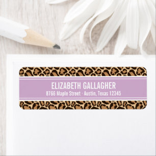 Lila und Leopard-Printwerbung