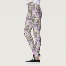 Lila und lila BlumenLeggings Leggings