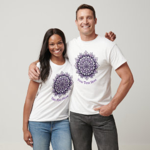 Lila und lila Mandala T-Shirt